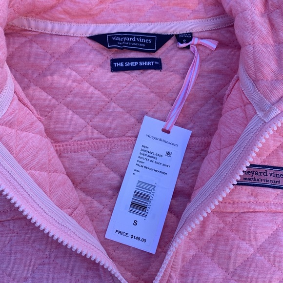 New Vineyard Vines Quilted Dreamcloth Shep Shirt - Palm Beach Heather, Small - Picture 7 of 8